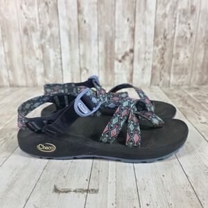 Chaco Z/Cloud 2 Womens 8 Sandals Blue‎ Pink Geometric Strappy Toe Loop Hiking